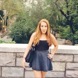 AA Grey Denim Circle Skirt